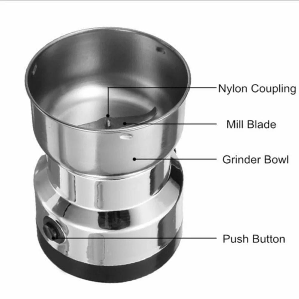 200W Multi-Function Mixer Juicer Grinder | Compact Electric Household Grinder | 1 Jar | Stainless Steel Blades | Silver