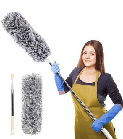 Microfiber 100 inch Extension Pole with Cleaning Fan High Ceiling Wet and Dry Duster