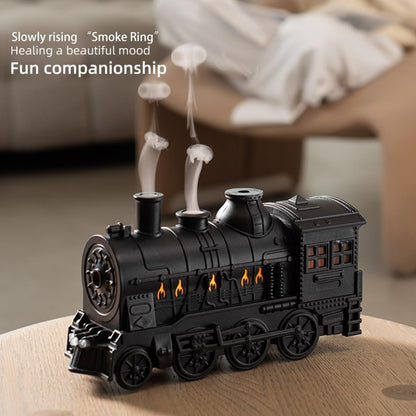 Essential Oils Aromatherapy Train Diffuser, Ultrasonic Flame Steam Train Fireplace Aroma Diffuser Cool Mist Air Express Train Humidifiers for Large Room Office Bedroom Baby Nursery Kids